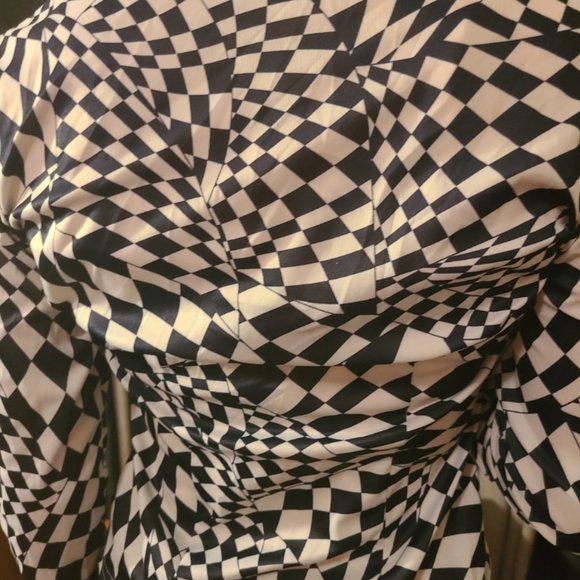 Retro Black and White Blouse - Picture 3 of 3